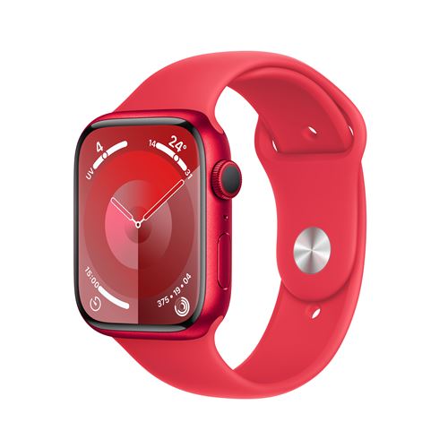 Apple Watch Series 9 GPS Boîtier en Aluminium (PRODUCT)RED de 45 mm avec Bracelet Sport (PRODUCT)RED S/M État correct Apple reconditionné disponible sur Fnac