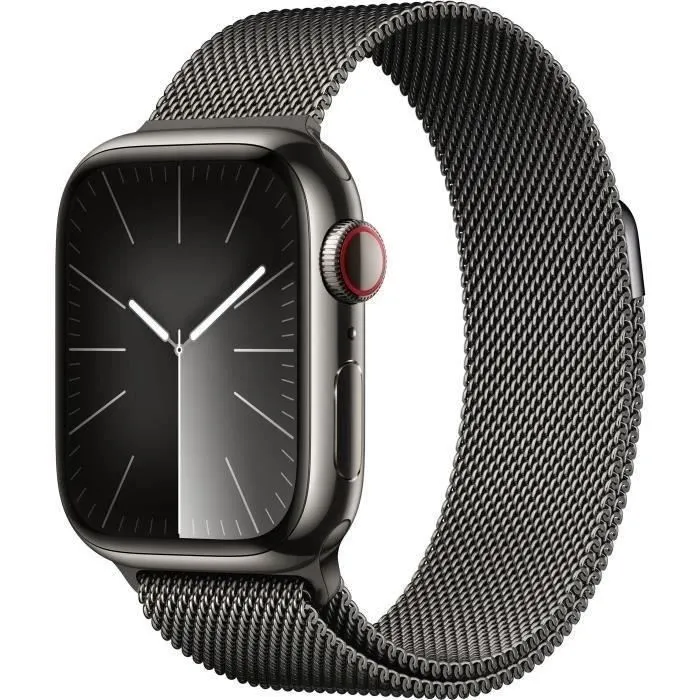 Apple Watch Series 9 GPS + Cellular - 41mm - Boîtier Acier Graphite - Bracelet Graphite Mila (2023) - Reconditionné - Excellent refurbished - 298,99 € Apple Watch Series 9 GPS + Cellular - 41mm - Boîtier Acier Graphite - Bracelet Graphite Mila (2023) - Reconditionné - Excellent refurbished reconditionné disponible sur Cdiscount Seconde Vie