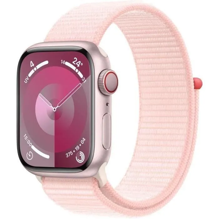 Apple Watch Series 9 GPS + Cellular - 41mm - Boîtier Pink Aluminium - Bracelet Light Pink Spo (2023) - Reconditionné - Très bon Reconditionné - 255,00 € Apple Watch Series 9 GPS + Cellular - 41mm - Boîtier Pink Aluminium - Bracelet Light Pink Spo (2023) - Reconditionné - Très bon Reconditionné Apple reconditionné disponible sur Cdiscount Seconde Vie