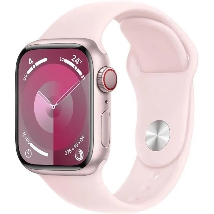 Apple Watch Series 9 GPS + Cellular - 41mm - Boîtier Pink Aluminium - Bracelet Light Pink Spo (2023) - Reconditionné - Très bon Reconditionné - 265,00 € Apple Watch Series 9 GPS + Cellular - 41mm - Boîtier Pink Aluminium - Bracelet Light Pink Spo (2023) - Reconditionné - Très bon Reconditionné Apple reconditionné disponible sur Cdiscount Seconde Vie