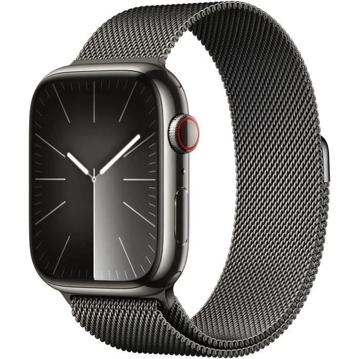 Apple Watch Series 9 GPS + Cellular - 45mm - Boîtier Acier Graphite - Bracelet Graphite Mila (2023) - Reconditionné - Excellent refurbished - 289,99 € Apple Watch Series 9 GPS + Cellular - 45mm - Boîtier Acier Graphite - Bracelet Graphite Mila (2023) - Reconditionné - Excellent refurbished reconditionné disponible sur Cdiscount Seconde Vie