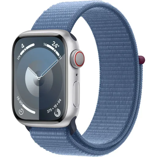 Apple Watch Series 9 GPS + Cellular - Boîtier Aluminium 41 mm Argent Bleu Bon état reconditionné disponible sur Rakuten