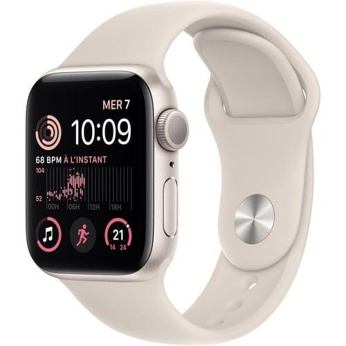 Apple Watch Series SE 2 (2022) GPS + Cellular 40 mm - Aluminium Lumière stellaire Reconditionné - 221,00 € Apple Watch Series SE 2 (2022) GPS + Cellular 40 mm - Aluminium Lumière stellaire Reconditionné Apple reconditionné disponible sur Backmarket