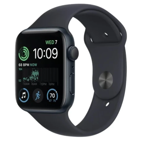 Apple Watch Series SE 2 (2022) GPS + Cellular 44 mm - Aluminium Minuit - Bracelet sport Noir Bon état reconditionné disponible sur Certideal