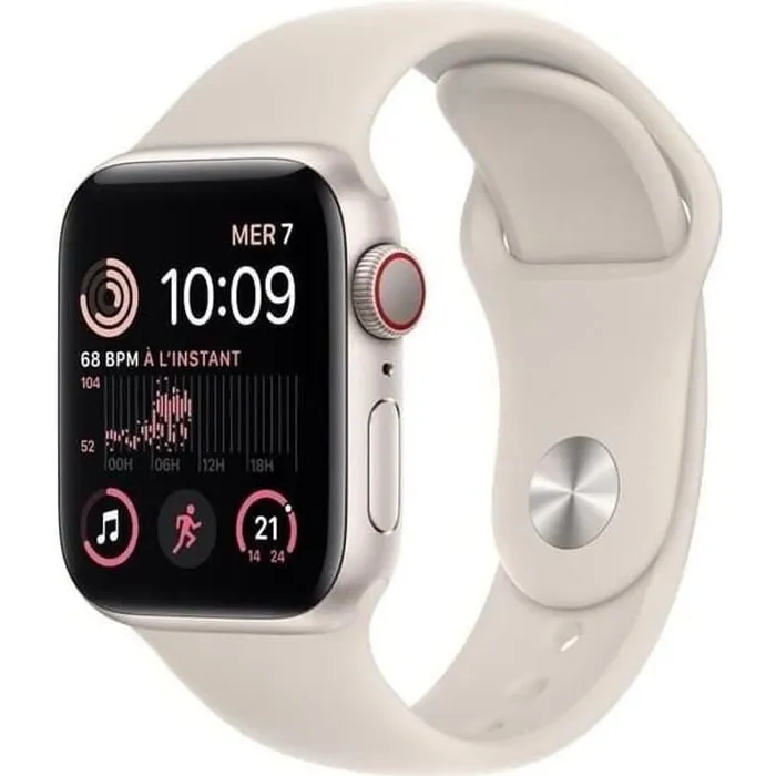 Apple Watch (Series SE) 2022 GPS 44 mm - Aluminium Lumière stellaire - Bracelet sport Blanc - Reconditionné - Excellent état Reconditionné - 175,00 € Apple Watch (Series SE) 2022 GPS 44 mm - Aluminium Lumière stellaire - Bracelet sport Blanc - Reconditionné - Excellent état Reconditionné Apple reconditionné disponible sur Cdiscount Seconde Vie