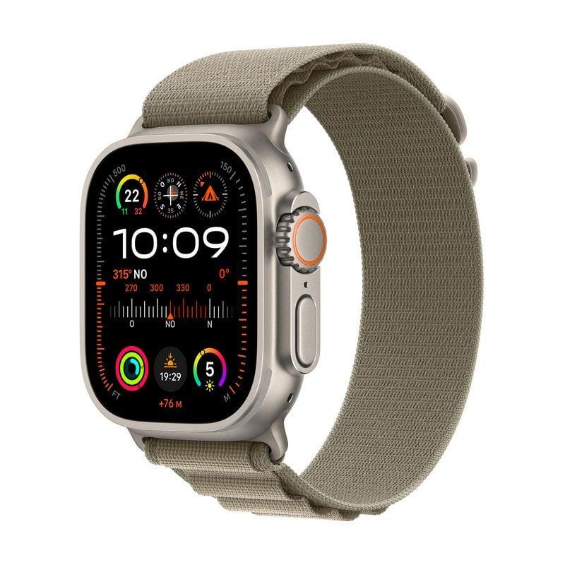 Apple Watch Ultra 2 (2023) GPS + Cellular 49 mm - Titane Titane naturel - Boucle Alpine Vert Reconditionné Apple reconditionné disponible sur Backmarket | Dero