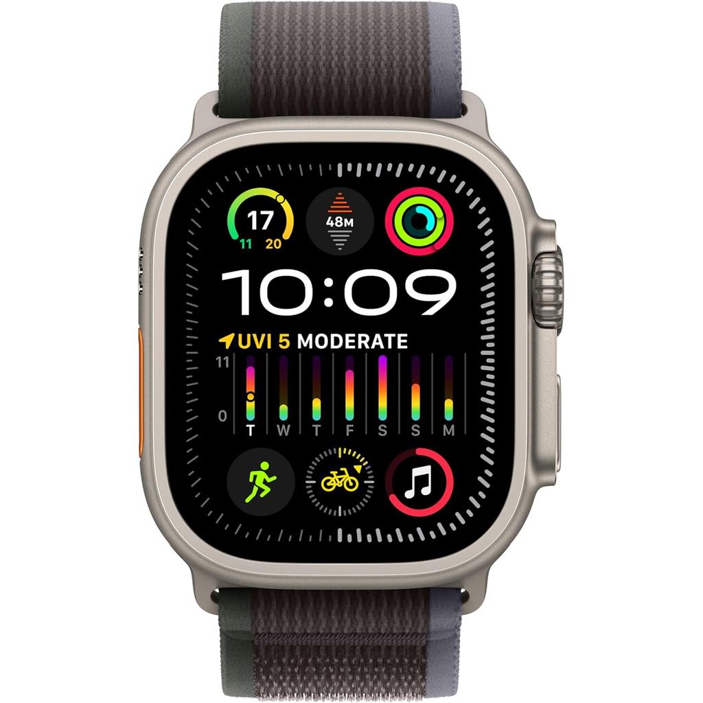 Voir photo 2 de Apple Watch Ultra 2 (2023) GPS + Cellular 49 mm - Titane Titane naturel - Boucle Trail Gris | Dero Apple Watch Ultra 2 (2023) GPS + Cellular 49 mm - Titane Titane naturel - Boucle Trail Gris Reconditionné Apple reconditionné photo 2 | Dero