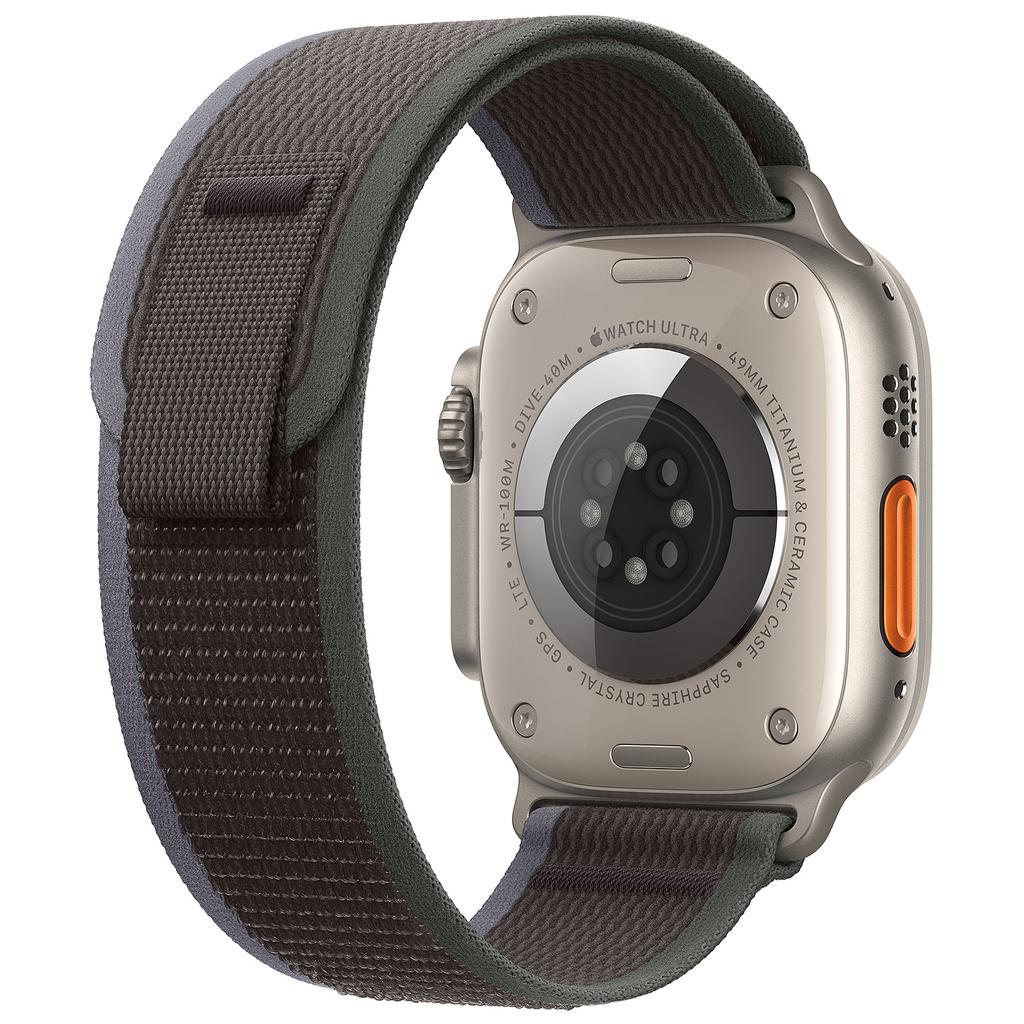 Voir photo 3 de Apple Watch Ultra 2 (2023) GPS + Cellular 49 mm - Titane Titane naturel - Boucle Trail Gris | Dero Apple Watch Ultra 2 (2023) GPS + Cellular 49 mm - Titane Titane naturel - Boucle Trail Gris Reconditionné Apple reconditionné photo 3 | Dero