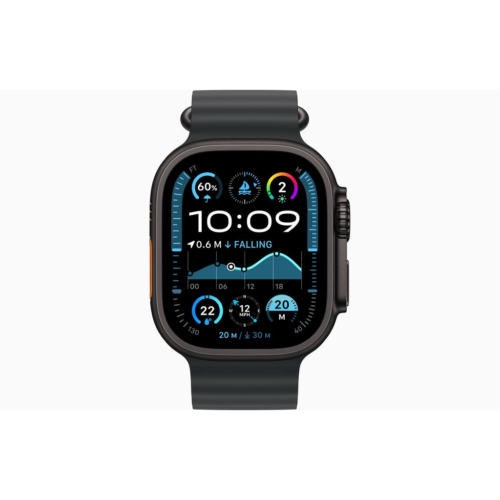 Apple Watch Ultra 2 (2024) GPS + Cellular 49 mm - Titane Noir - Bracelet Océan Noir Reconditionné Apple reconditionné photo 2 | Dero