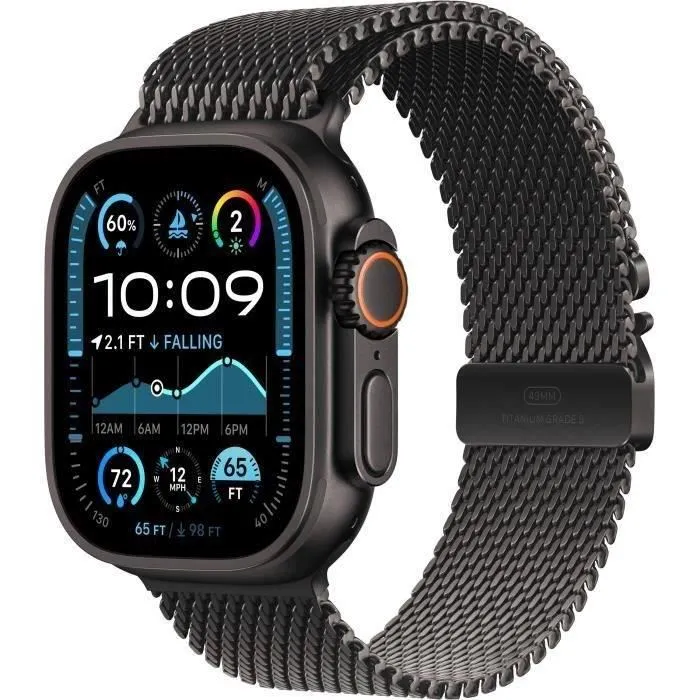 Apple Watch Ultra 2 GPS+Cellular 49mm Black Titanium - Bracelet Titanium Milanese Loop S (2024) - Reconditionné - Très bon état Reconditionné - 545,00 € Apple Watch Ultra 2 GPS+Cellular 49mm Black Titanium - Bracelet Titanium Milanese Loop S (2024) - Reconditionné - Très bon état Reconditionné Apple reconditionné disponible sur Cdiscount Seconde Vie