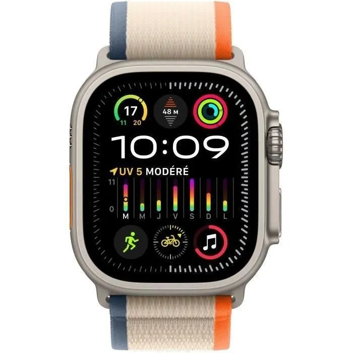 Apple Watch Ultra 2 GPS + Cellular- 49mm - Boîtier Titanium - Bracelet Orange/Beige Trail - S/M - Reconditionné - Très bon état refurbished - 598,00 € Apple Watch Ultra 2 GPS + Cellular- 49mm - Boîtier Titanium - Bracelet Orange/Beige Trail - S/M - Reconditionné - Très bon état refurbished reconditionné disponible sur Cdiscount Seconde Vie