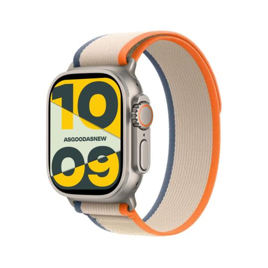 Voir photo 2 de Apple Watch Ultra 2 GPS + Cellular 49mm titane Boucle Trail orange/beige S/M - très bon état | Dero Apple Watch Ultra 2 GPS + Cellular 49mm titane Boucle Trail orange/beige S/M - très bon état Reconditionné Apple reconditionné photo 2 | Dero
