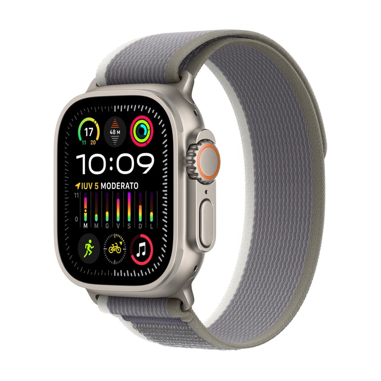 Apple Watch Ultra 2 OLED 49 mm Numérique 410 x 502 pixels Écran tactile 4G Or GPS (satellite), gris, S/M - Excellent état Parfait état Apple reconditionné disponible sur Pixmania