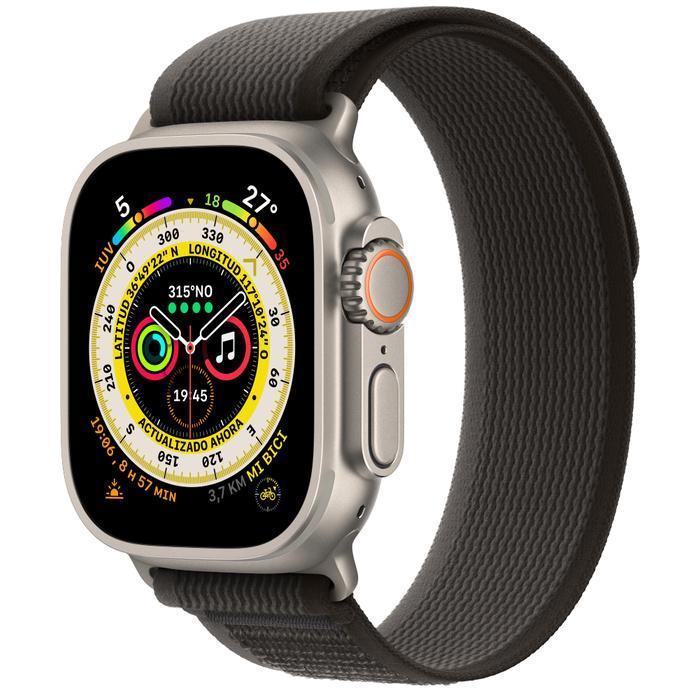 Acheter Apple Watch Ultra (2022) GPS + Cellular 49 mm - Titane Titane naturel - Boucle Trail Noir Reconditionné - 329,46 € | Dero Apple Watch Ultra (2022) GPS + Cellular 49 mm - Titane Titane naturel - Boucle Trail Noir Reconditionné Apple reconditionné disponible sur Backmarket | Dero