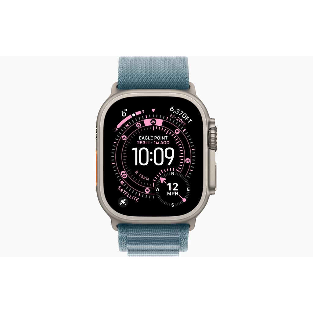 Voir photo 2 de Apple Watch Ultra 3 (2025) GPS + Cellular 49 mm - Titane Naturel - Boucle Alpine Bleu | Dero Apple Watch Ultra 3 (2025) GPS + Cellular 49 mm - Titane Naturel - Boucle Alpine Bleu Reconditionné Apple reconditionné photo 2 | Dero