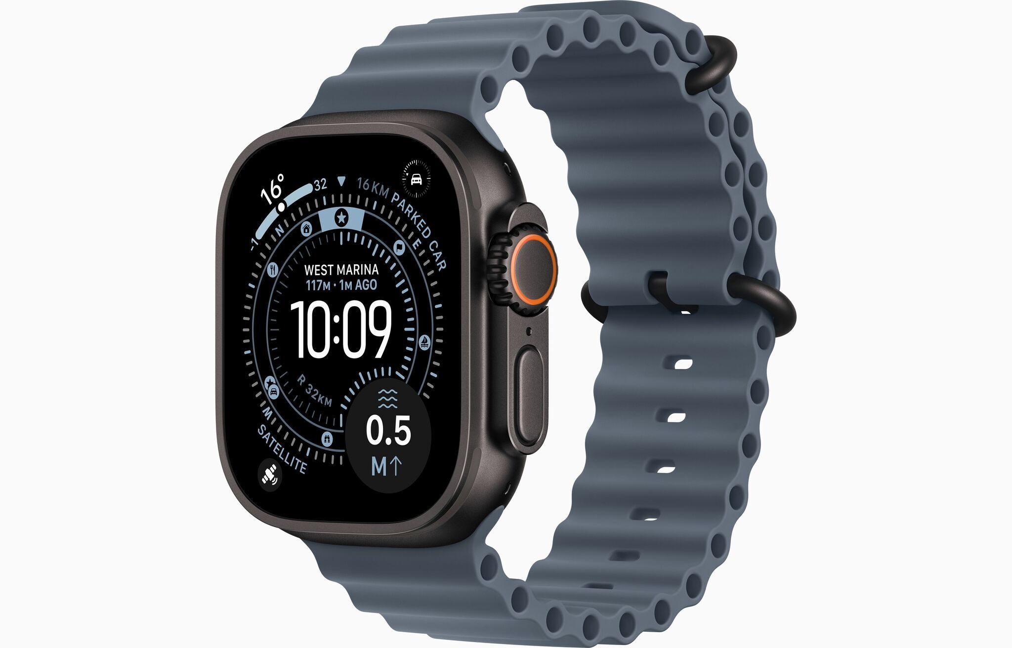 Apple Watch Ultra 3 (2025) GPS + Cellular noir Bracelet Océan Bleu nuit Très bon état Apple reconditionné disponible sur Refurbed | Dero