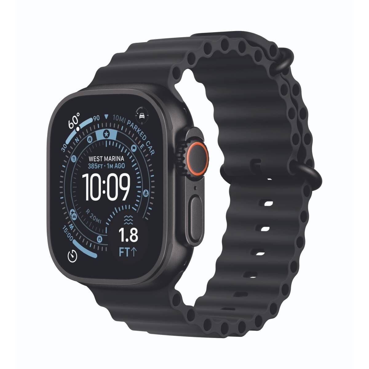 Apple Watch Ultra 3 (2025) GPS + Cellular noir bracelet Ocean noir Bon état Apple reconditionné disponible sur Refurbed | Dero