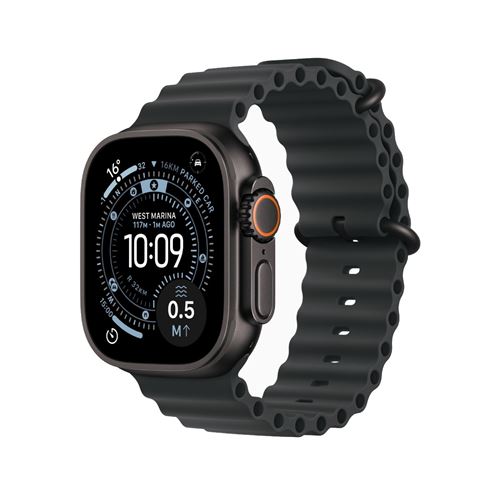 Apple Watch Ultra 3 Cellular 49 mm Titane noir avec bracelet océan noir État correct N/A reconditionné disponible sur Fnac
