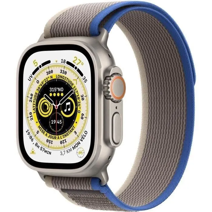 Acheter Apple Watch Ultra GPS + Cellular - 49mm - Titanium - Bracelet Blue/Gray Trail Loop - S/M (2022) - Reconditionné - Excellent état Reconditionné - 498,00 € Apple Watch Ultra GPS + Cellular - 49mm - Titanium - Bracelet Blue/Gray Trail Loop - S/M (2022) - Reconditionné - Excellent état Reconditionné Apple reconditionné disponible sur Cdiscount Seconde Vie
