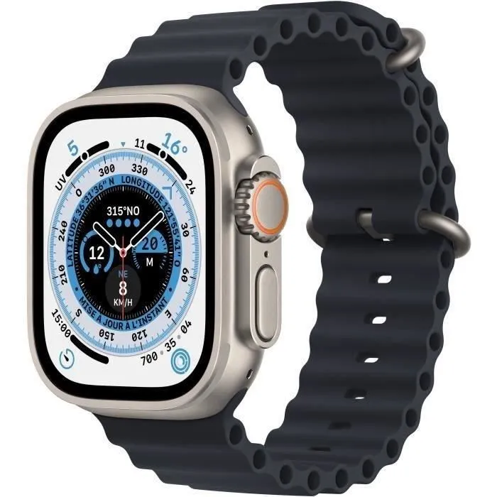 Apple Watch Ultra GPS + Cellular - 49mm - Titanium - Bracelet Midnight Ocean Band (2022) - Reconditionné - Excellent état Reconditionné - 354,99 € Apple Watch Ultra GPS + Cellular - 49mm - Titanium - Bracelet Midnight Ocean Band (2022) - Reconditionné - Excellent état Reconditionné Apple reconditionné disponible sur Cdiscount Seconde Vie