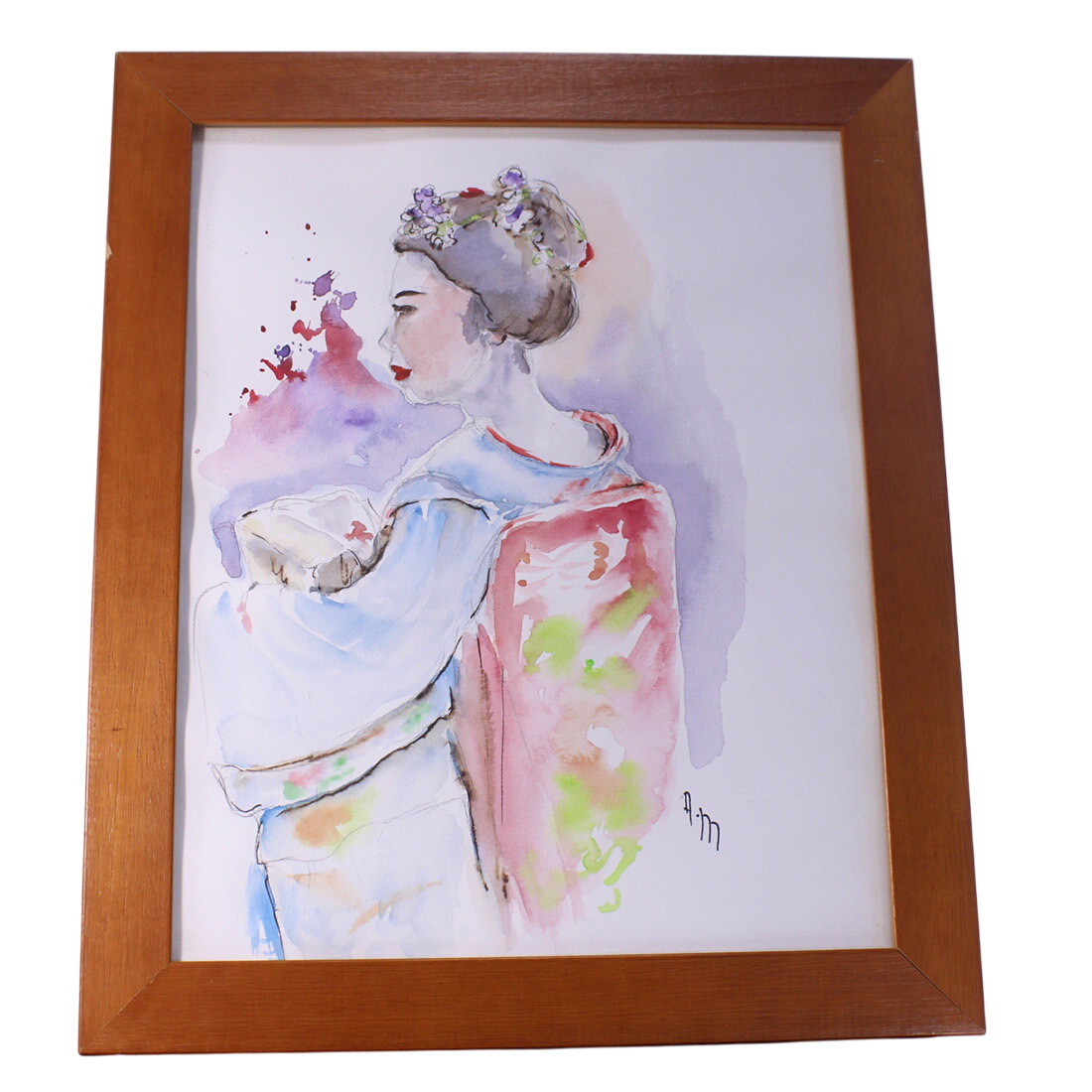 Aquarelle à la geisha Bon état - 38,00 € Aquarelle à la geisha Bon état reconditionné disponible sur Label Emmaüs