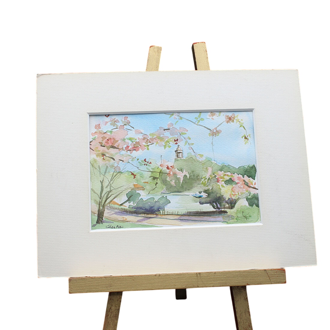 Aquarelle Chesta Les buttes Chaumont Paris Très bon état - 55,00 € Aquarelle Chesta Les buttes Chaumont Paris Très bon état reconditionné disponible sur Label Emmaüs
