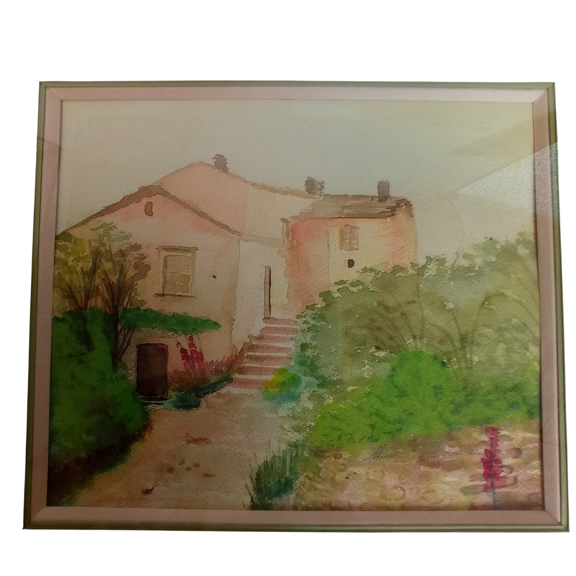 Aquarelle d'un mas dans un écrin de verdure Très bon état - 25,00 € Aquarelle d'un mas dans un écrin de verdure Très bon état reconditionné disponible sur Label Emmaüs