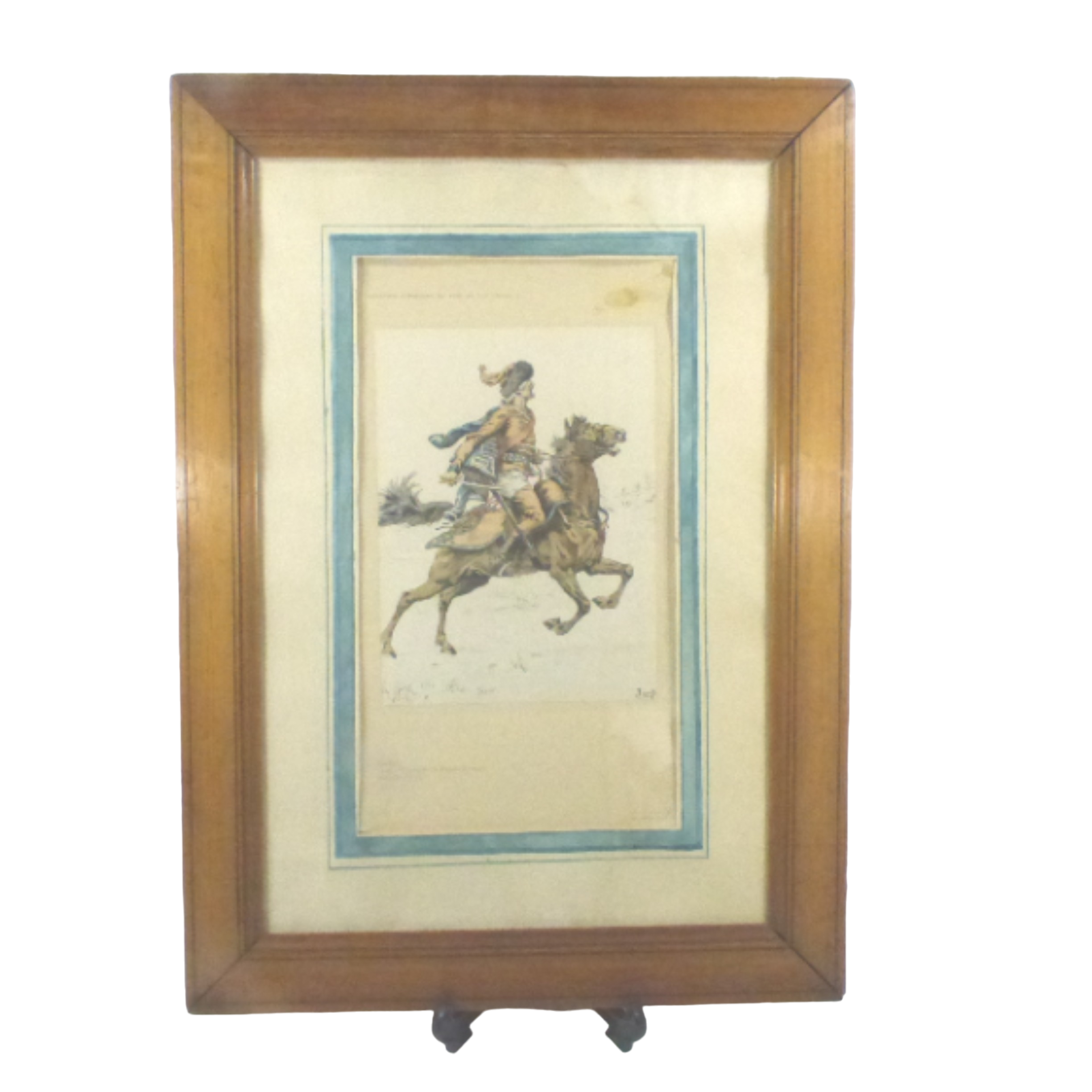 Aquarelle encadrée 'Cavalier du 3ème Régiment de Hussards' - Signée JOB (1858-1931) Bon état - 110,00 € Aquarelle encadrée 'Cavalier du 3ème Régiment de Hussards' - Signée JOB (1858-1931) Bon état reconditionné disponible sur Label Emmaüs
