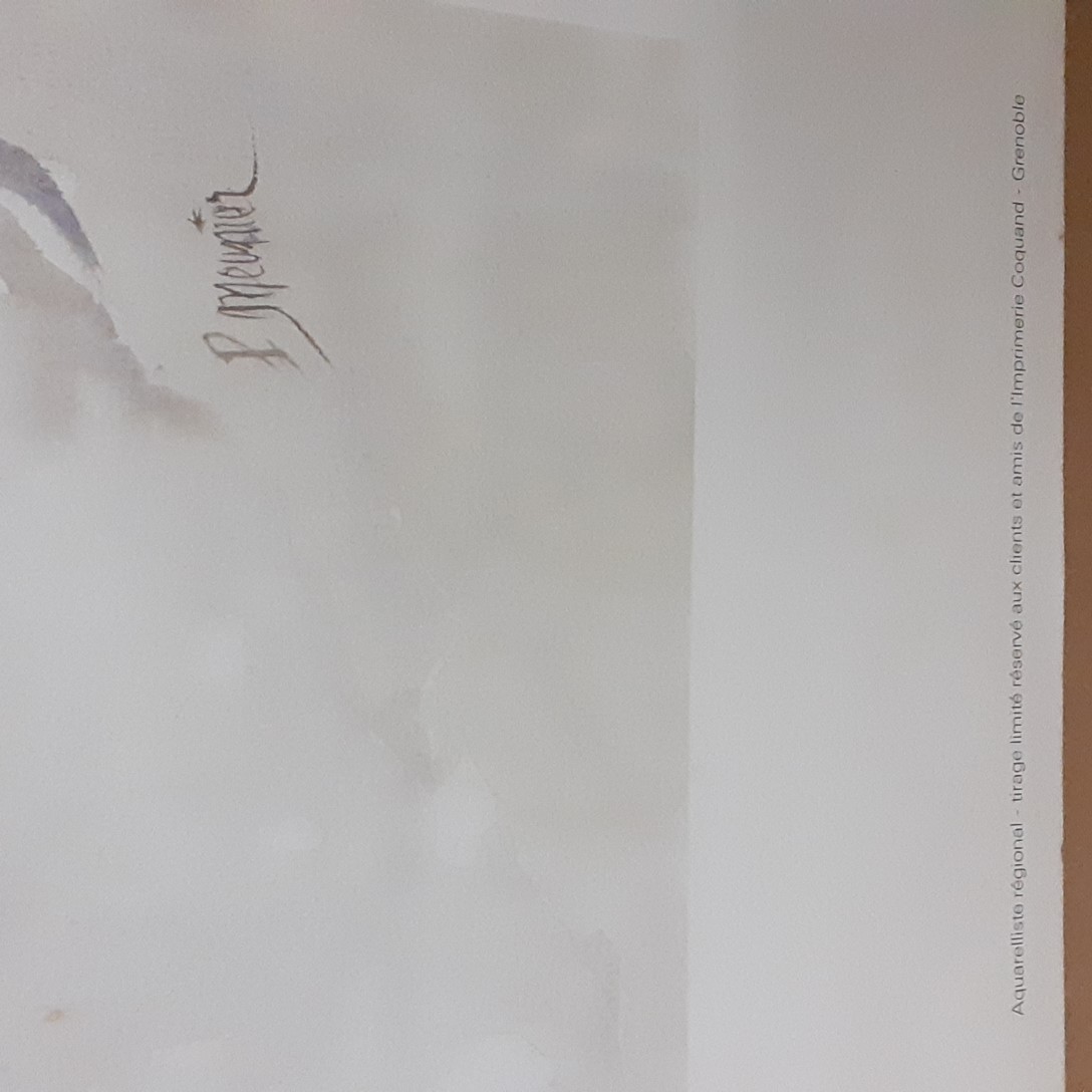 Voir photo 3 de Aquarelle sur papier velin-vieil homme au bord de la mer signé P. Meunier Aquarelle sur papier velin-vieil homme au bord de la mer signé P. Meunier Bon état reconditionné photo 3