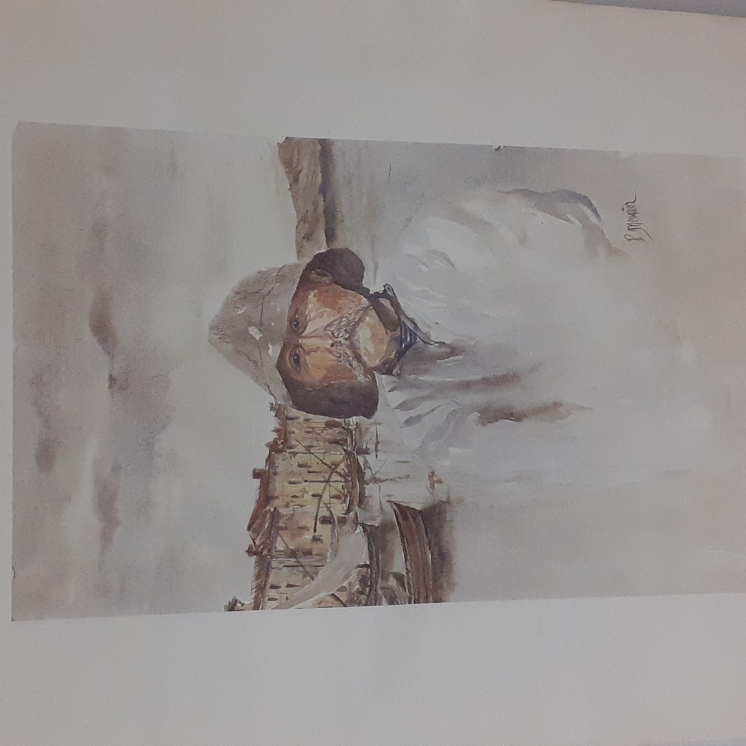 Voir photo 4 de Aquarelle sur papier velin-vieil homme au bord de la mer signé P. Meunier Aquarelle sur papier velin-vieil homme au bord de la mer signé P. Meunier Bon état reconditionné photo 4