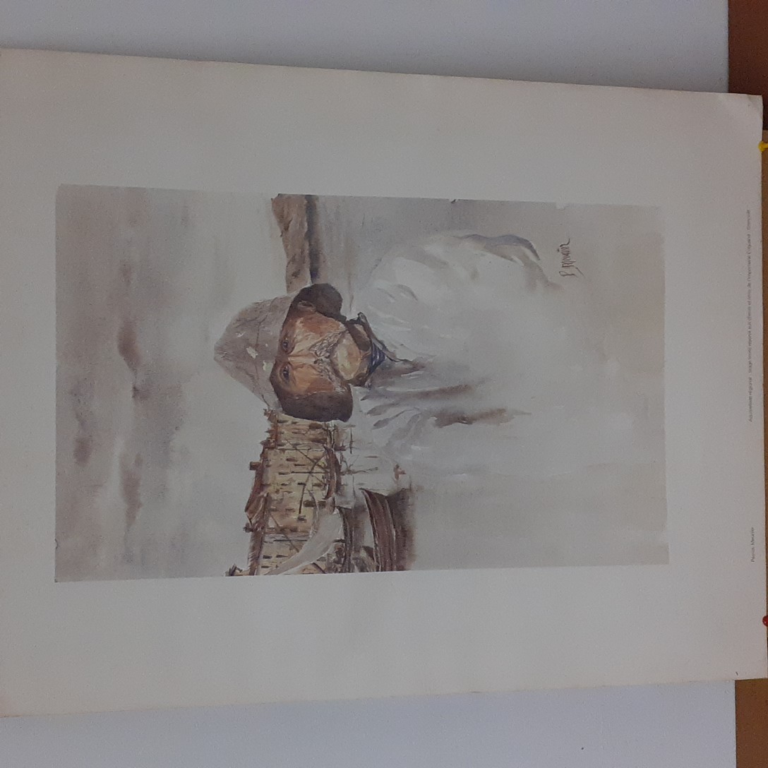 Aquarelle sur papier velin-vieil homme au bord de la mer signé P. Meunier Bon état - 22,00 € Aquarelle sur papier velin-vieil homme au bord de la mer signé P. Meunier Bon état reconditionné disponible sur Label Emmaüs