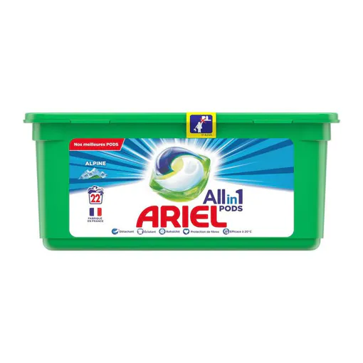 ARIEL Alpine All in 1 Pods - Lessives capsules 22 lavages occasion reconditionné disponible sur Rakuten