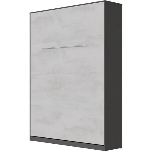Armoire Lit escamotable 140x200cm Lit Rabattable Lit Mural Supérieur Vertical Anthracite/Béton Bon état reconditionné disponible sur Rakuten
