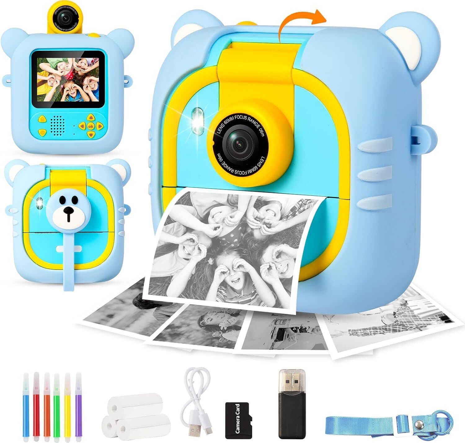 Acheter ARNSSIEN M2 Appareil photo instantané pour enfants bleu/jaune Très bon état - 29,95 € | Dero ARNSSIEN M2 Appareil photo instantané pour enfants bleu/jaune Très bon état reconditionné disponible sur Refurbed | Dero