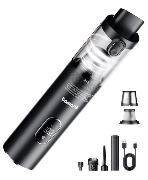 Aspirateur à main 3-en-1 tomons, Aspirateur à main sans fil de 14000PA avec filtre HEPA multi-filtration État correct N/A reconditionné disponible sur Fnac