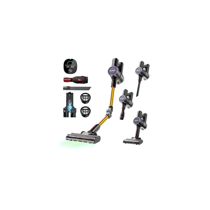 Aspirateur balai sans fil 45000 Pa aspiration 500 W autonomie 45 min filtre HEPA 65 dB jaune Reconditionné reconditionné disponible sur Cdiscount Seconde Vie