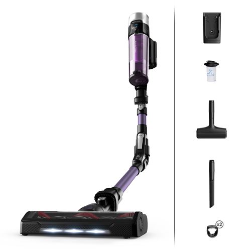 Aspirateur balai sans fil multifonction Rowenta X-Force Flex 9.60 Kit Allergie RH2039WO 250 W Noir et Violet État correct Rowenta reconditionné disponible sur Fnac