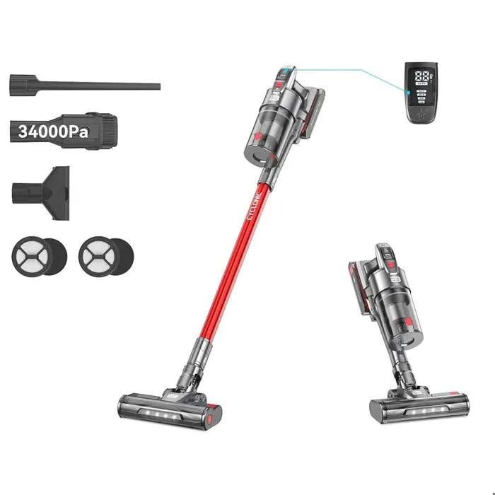 Aspirateur balai sans fil Vistefly B6 500W autonomie jusqua 60 min filtration HEPA capacite 13 L rouge Reconditionné reconditionné disponible sur Cdiscount Seconde Vie