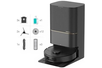 Aspirateur robot complet X40 Ultra avec fonction de lavage, puissance d'aspiration de 12 000 Pa Noir Bon état reconditionné disponible sur Darty
