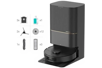 Aspirateur robot complet X40 Ultra avec fonction de lavage, puissance d'aspiration de 12 000 Pa Noir Bon état Dreame reconditionné disponible sur Darty
