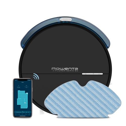 Aspirateur robot Rowenta X-plorer Series 6 RR7455WH REC Noir Reconditionné État correct Rowenta reconditionné disponible sur Fnac