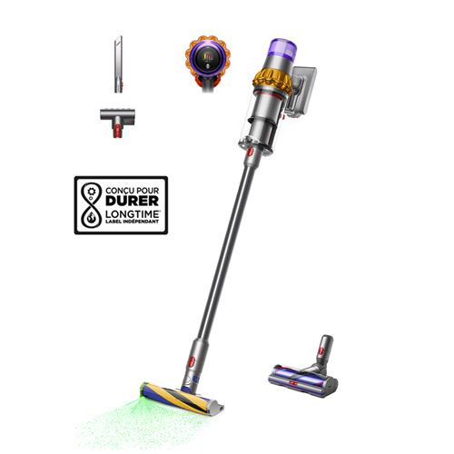 Aspirateur sans-fil Dyson V15 Detect Absolute Gris anthracite État correct Dyson reconditionné disponible sur Fnac