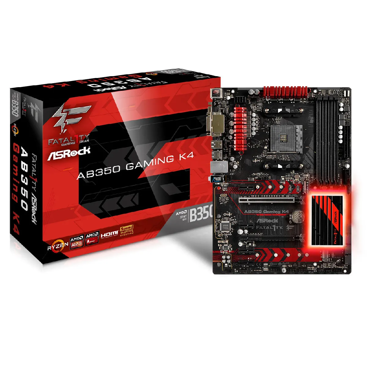 Asrock Fatal1ty AB350 Gaming K4 Reconditionné - 99,00 € Asrock Fatal1ty AB350 Gaming K4 Reconditionné ASRock reconditionné disponible sur Rue du Commerce Seconde Vie