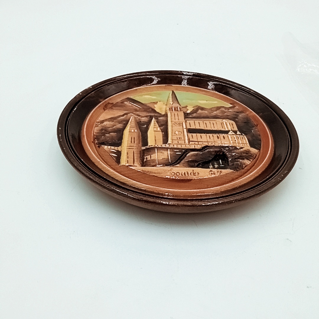 Voir photo 4 de Assiette déco en bois paysage vintage Assiette déco en bois paysage vintage Très bon état reconditionné photo 4