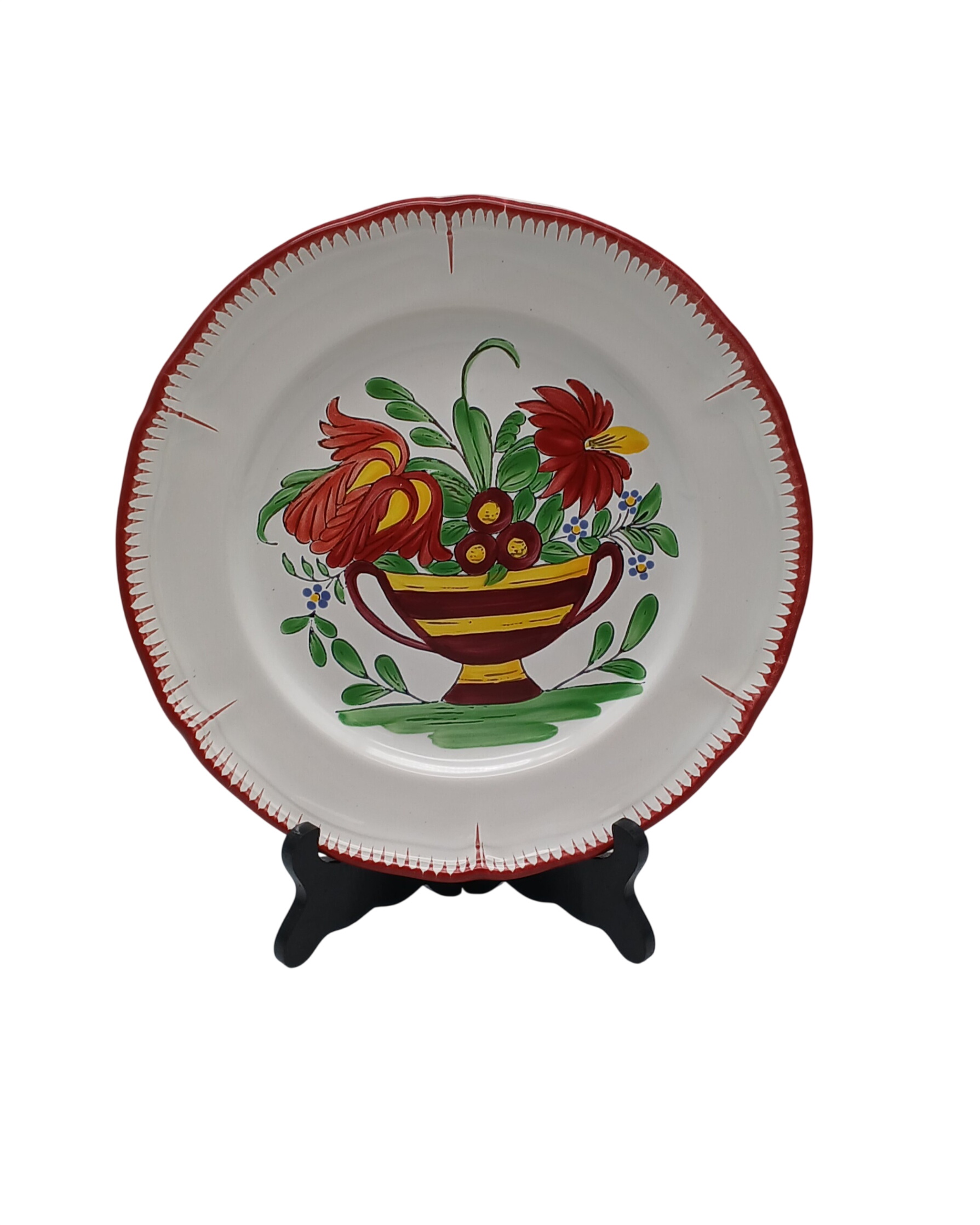 Assiette décorative - composition florale - émaillée main - France - 12,15 € Assiette décorative - composition florale - émaillée main - France reconditionné disponible sur Label Emmaüs