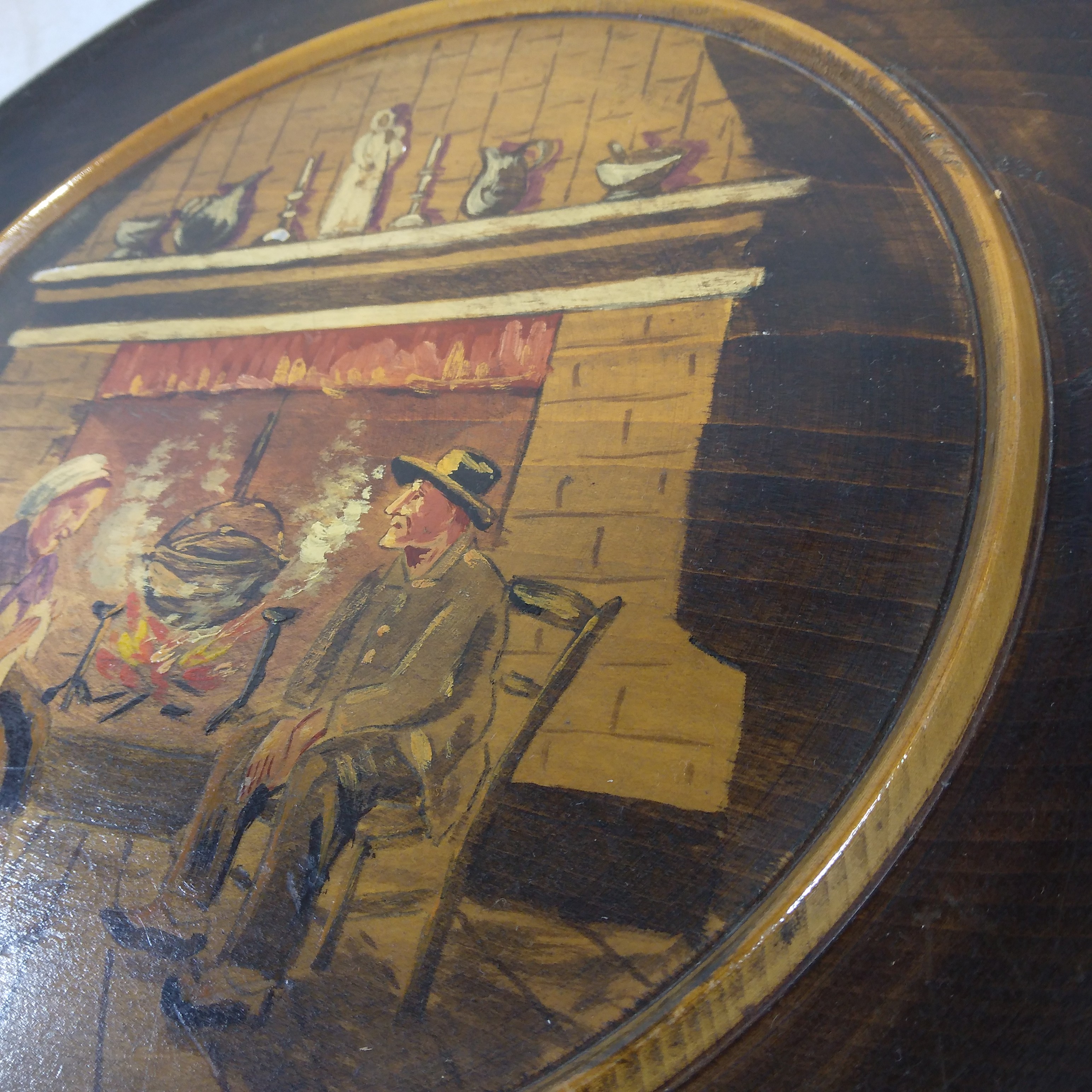 Voir photo 3 de Assiette décorative en bois, cuisine au chaudron, Châteauroux Assiette décorative en bois, cuisine au chaudron, Châteauroux Très bon état reconditionné photo 3