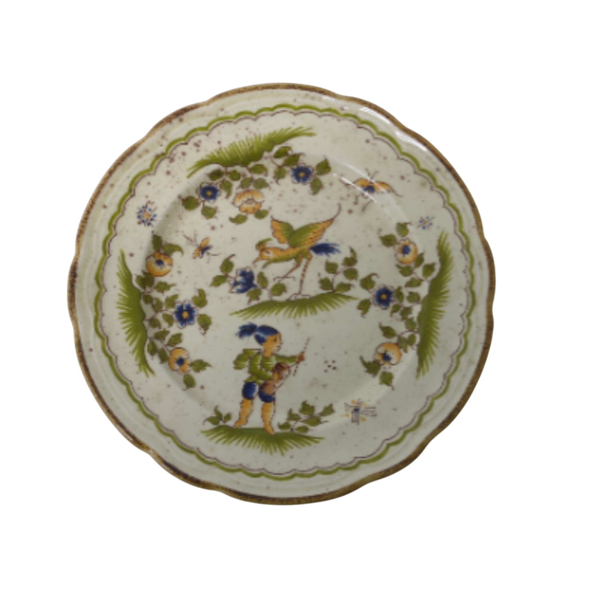 Assiette décorative reproduction "vieux Moustiers" Très bon état - 10,00 € Assiette décorative reproduction "vieux Moustiers" Très bon état reconditionné disponible sur Label Emmaüs
