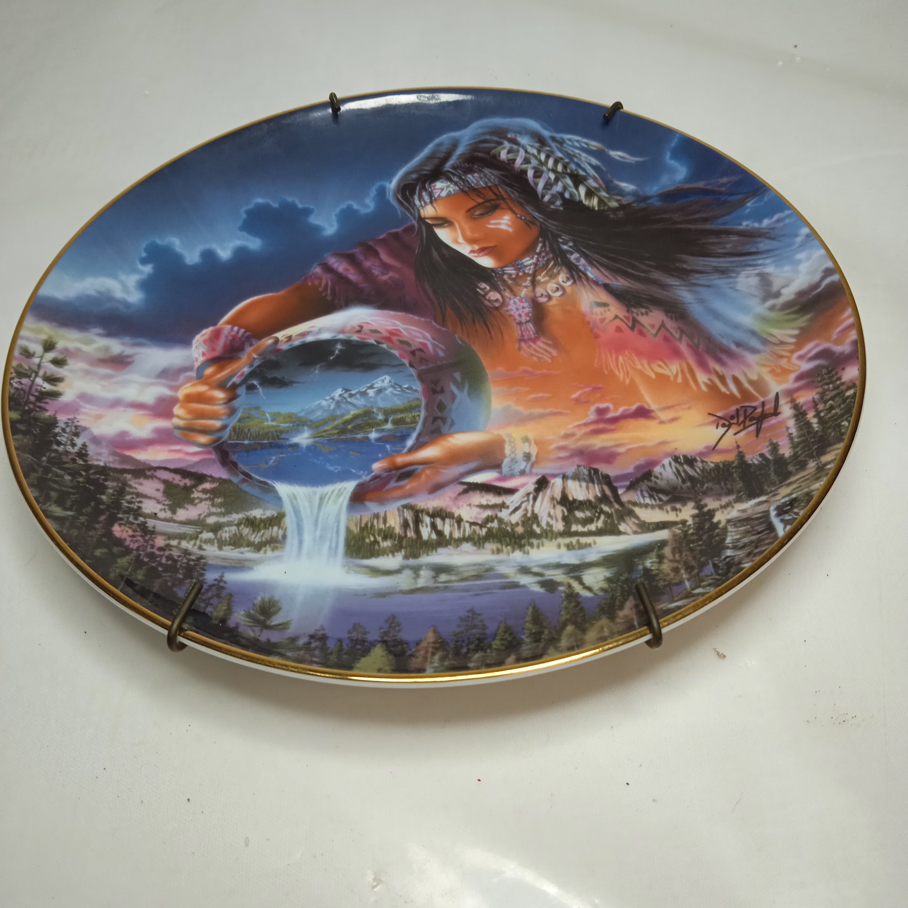 Voir photo 4 de Assiette décorative The Franklin Mint "The Waters Of Life" Assiette décorative The Franklin Mint "The Waters Of Life" Bon état reconditionné photo 4
