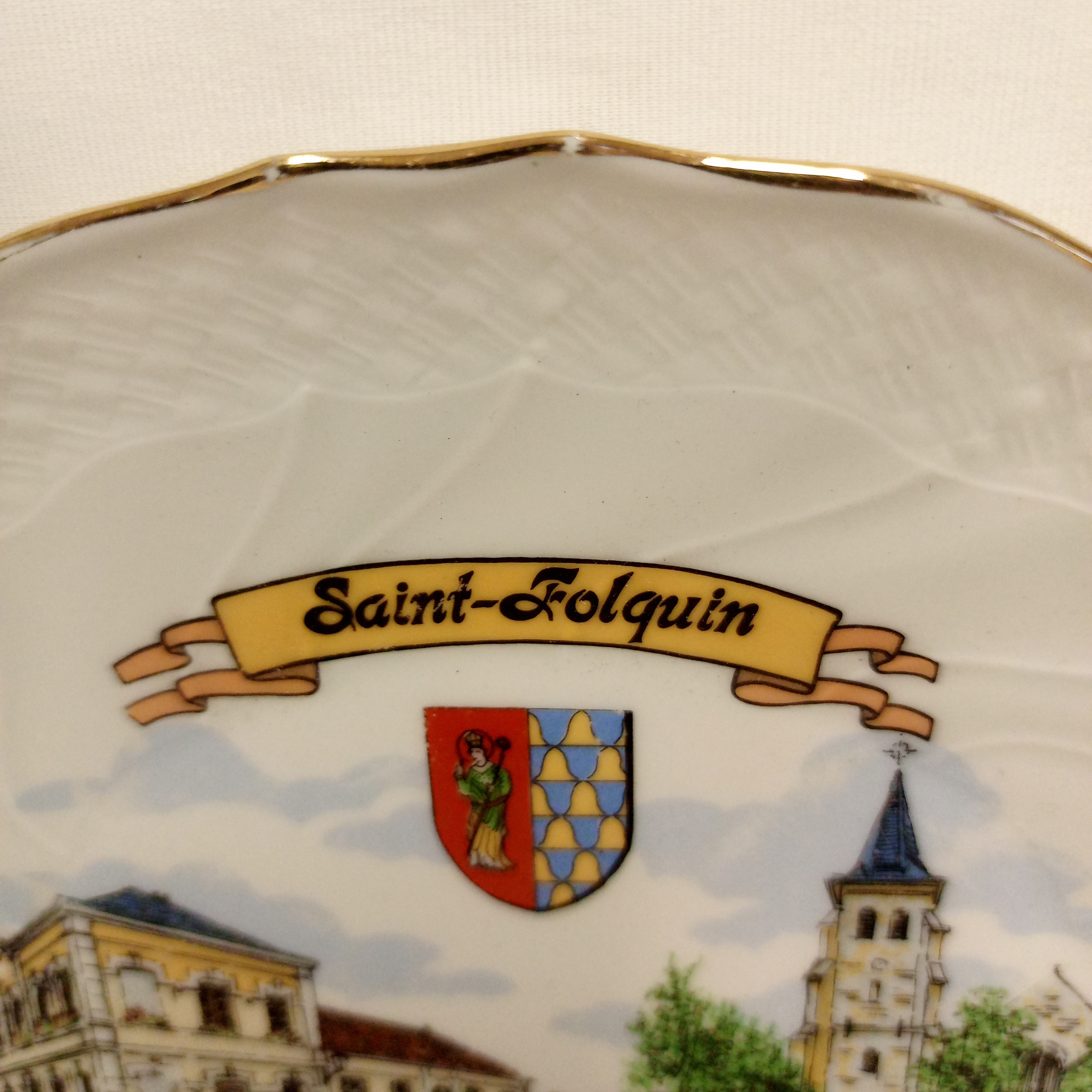 Voir photo 4 de Assiette souvenir Saint-Folquin Assiette souvenir Saint-Folquin État correct reconditionné photo 4