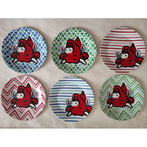 Assiettes Plates La Vache Qui Rit - Lot De 6 - Assiettes Plates En Porcelaine - La Vache Qui Rit occasion reconditionné disponible sur Rakuten